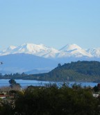 View from Taupo across Lake Taupo.