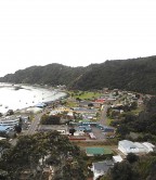 Whakatane township looking out towards the heads.